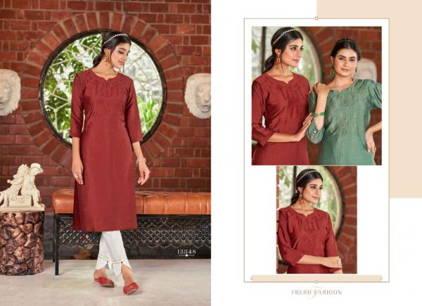 Kalaroop Alisha Rayon Designer Long Kurti Collection